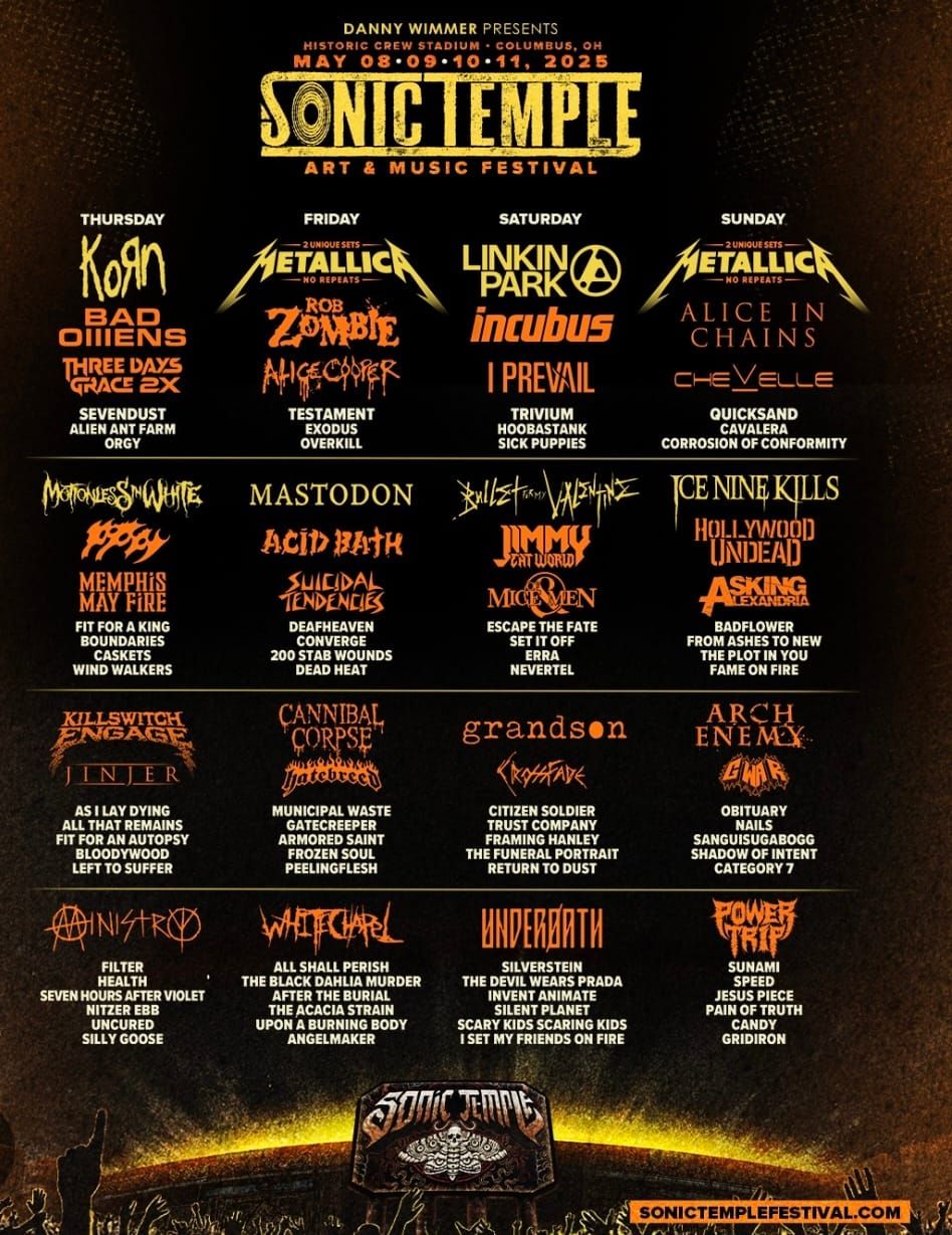 Sonic Temple 2025 Lineup is here!