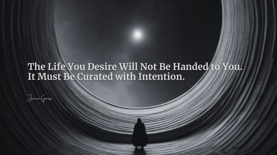 The Life You Desire Will Not Be Handed to You. It Must Be Curated with Intention.
