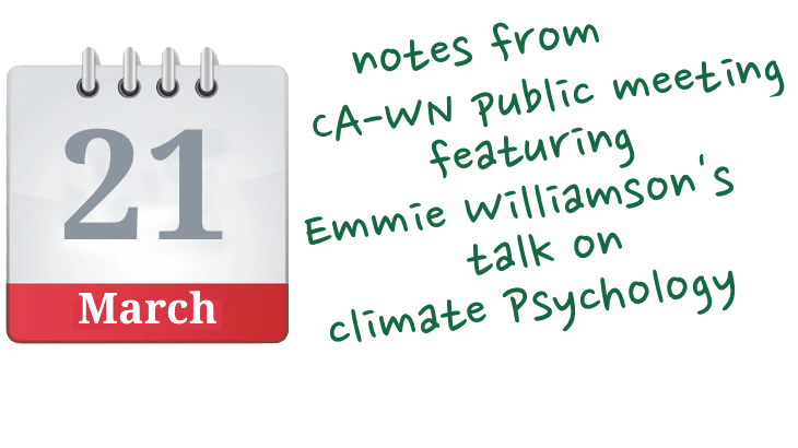 CA-WN 21 March Meeting Report