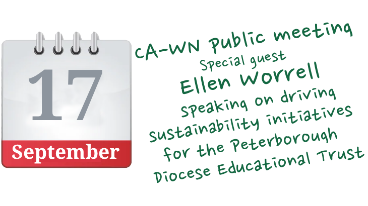 CA-WN Public Meeting 17 September – ‘I invented my own job in sustainability’