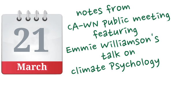 CA-WN 21 March Meeting Report