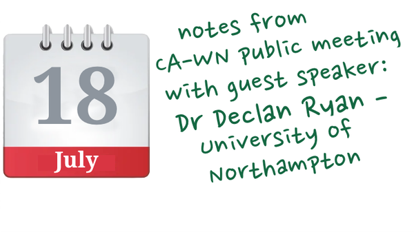 CA-WN 18 July Meeting Report