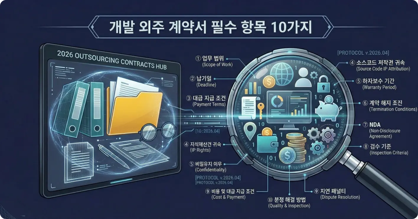 개발 외주 계약서 필수 항목 10가지