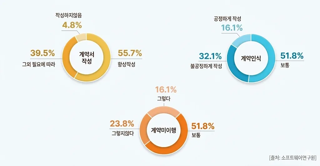 IT 아웃소싱 산업 내 계약서 작성 실태