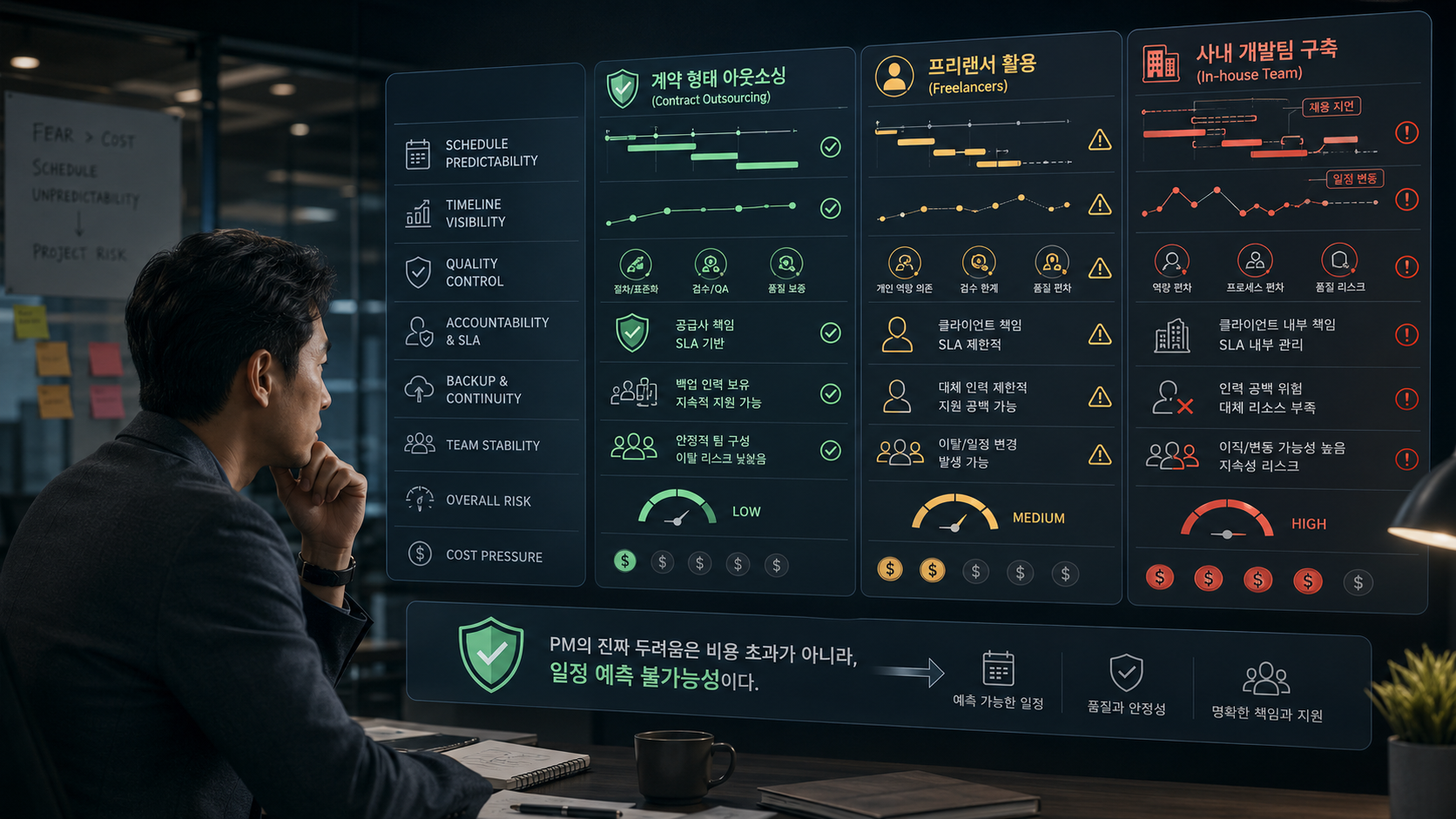 PM 관점 개발 모델 비교