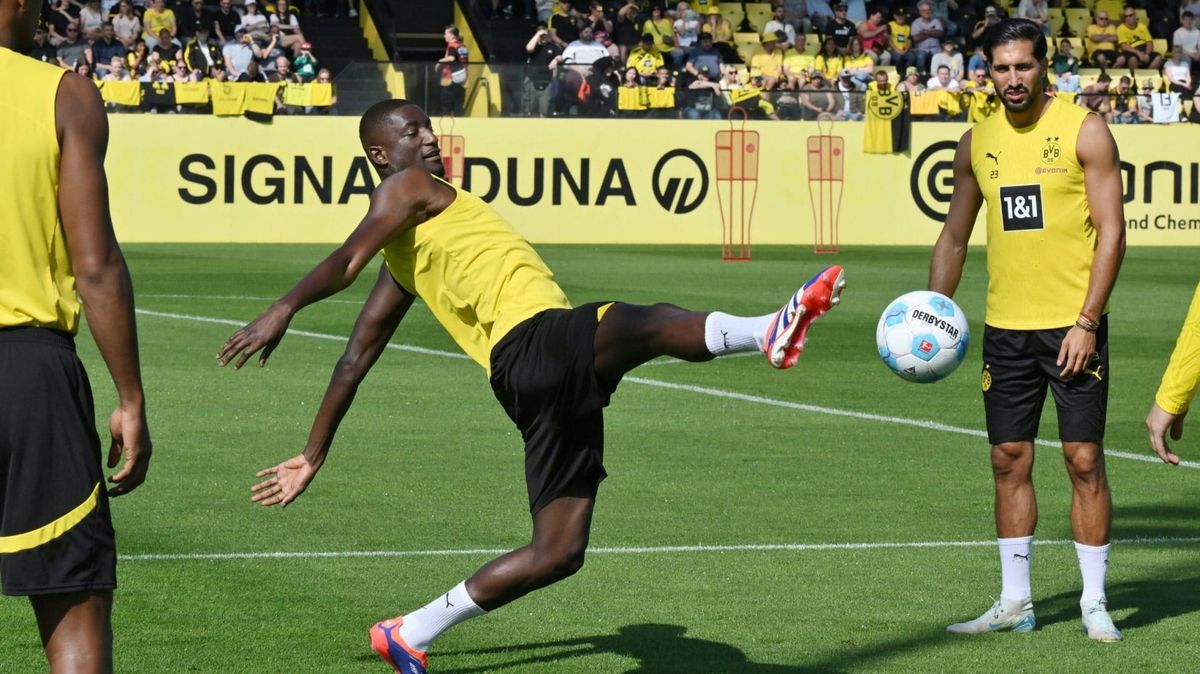 Guirassy im BVB-Training: "Kann ein gutes Match werden"