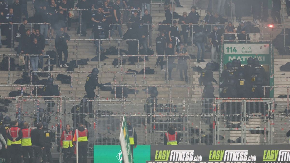 Krawalle beim Nordderby: HSV-Fans randalieren nach Schlusspfiff