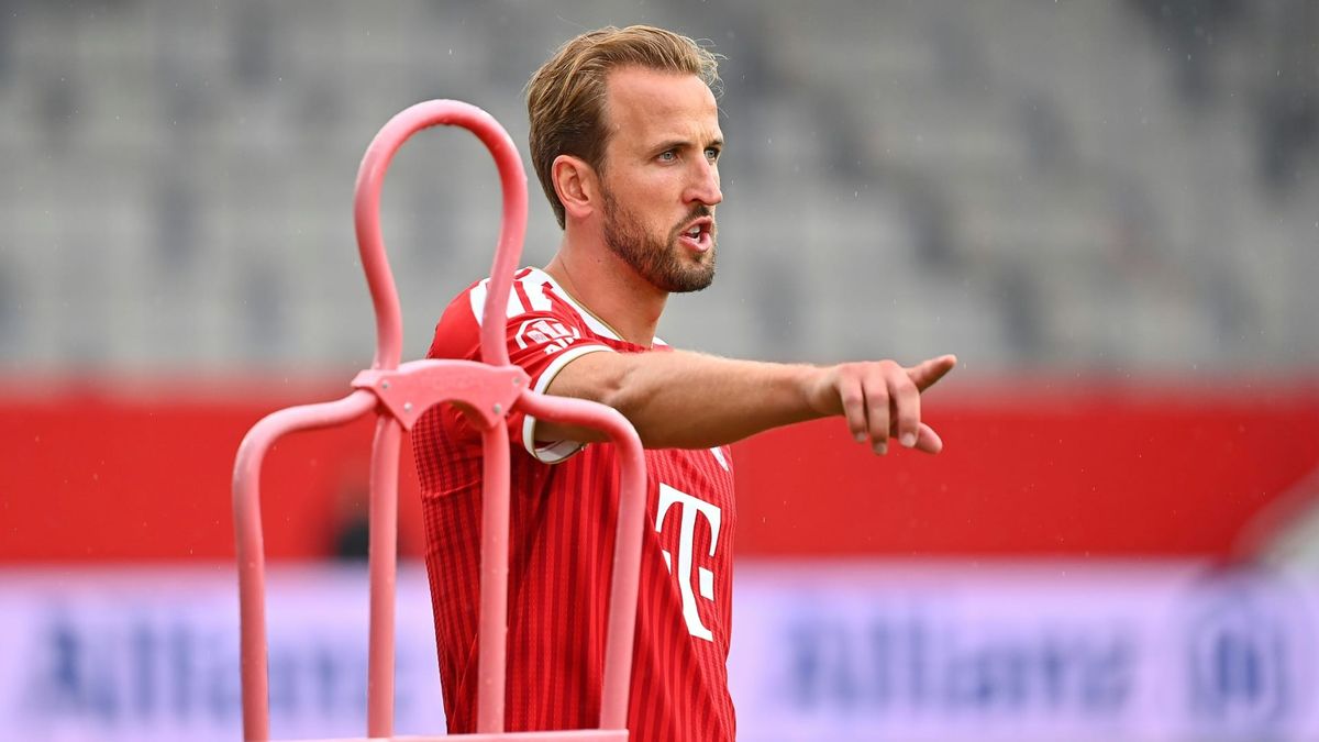 Harry Kane beim Training am Montag
