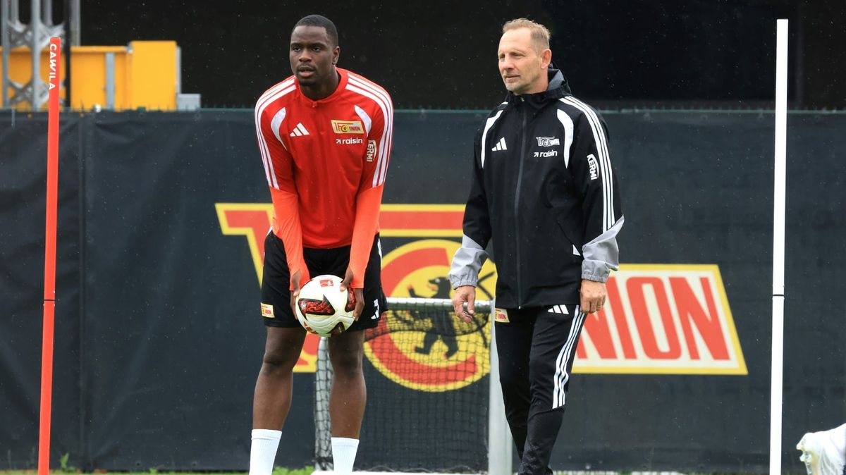 Lustrinelli (l.) und Ansah beim Training