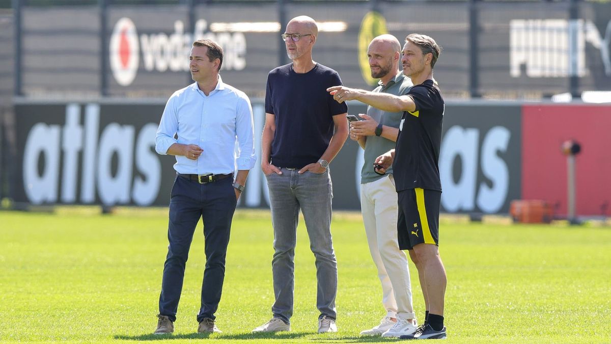 Die BVB-Verantwortlichen Ricken, Cramer, Book und Kovac