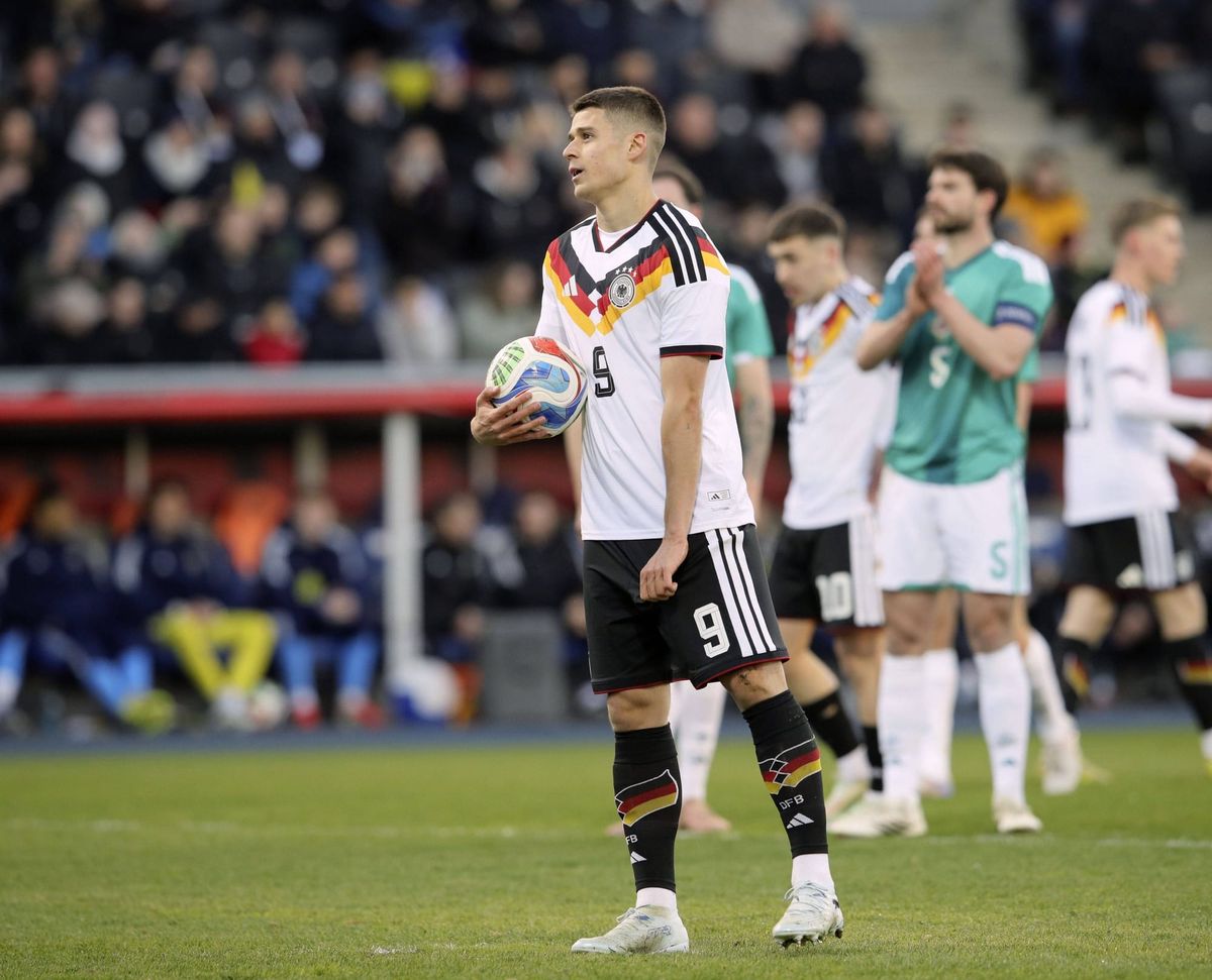 Foto : Nicolo TRESOLDI (GER) Fussball U-21 Länderspiel Deutschland - Nordirland EM Qualifikation am Fr. 27.03.2026 *** Photo Nicolo TRESOLDI GER Soccer U 21 International match Germany North