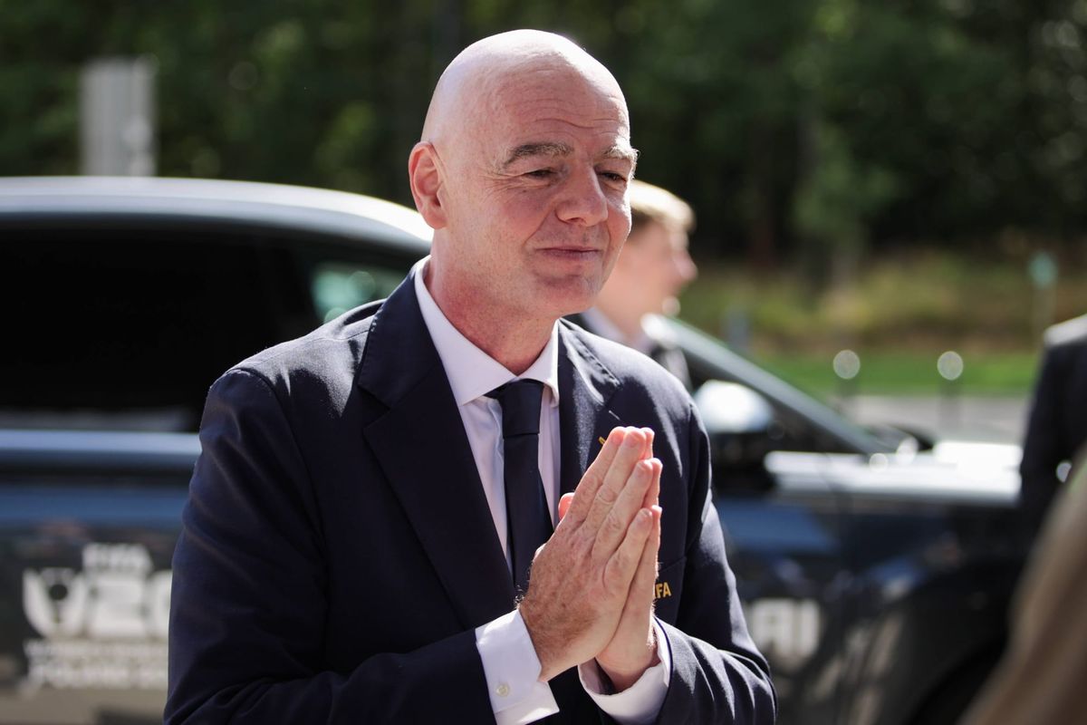 FIFA President Gianni Infantino At FIFA U-20 Women s World In Poland FIFA President Gianni Infantino attends the opening match of the FIFA U-20 Women s World Cup between Poland and Argentina