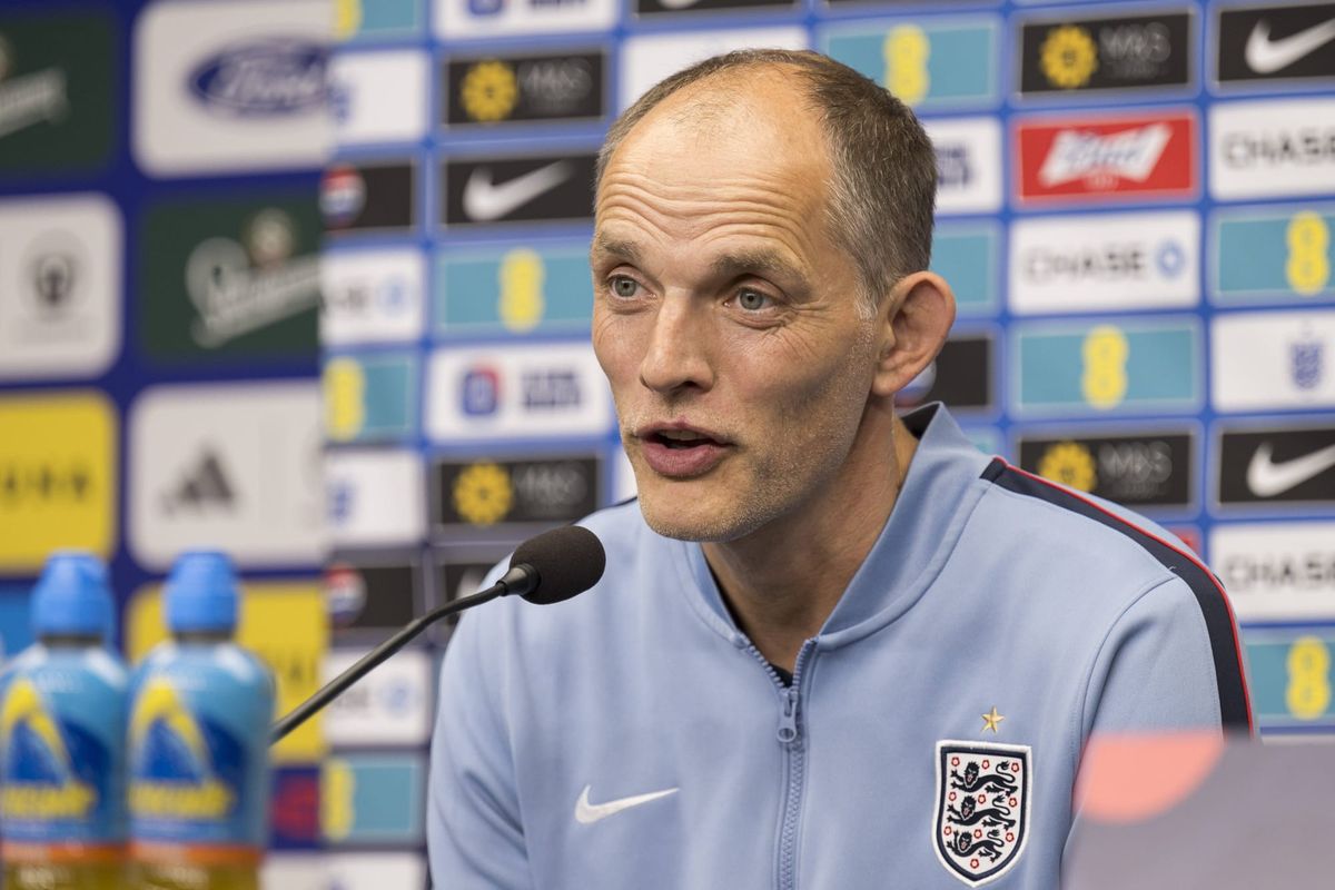 Head coach Thomas Tuchel at the press conference, PK, Pressekonferenz of the England national soccer team ahead of the Czechia vs. England match, a Group A3 match in the second round of the 