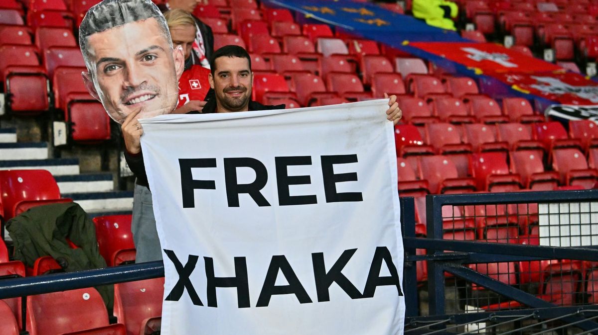 Ein Xhaka-Fan Ende September in Glasgow
