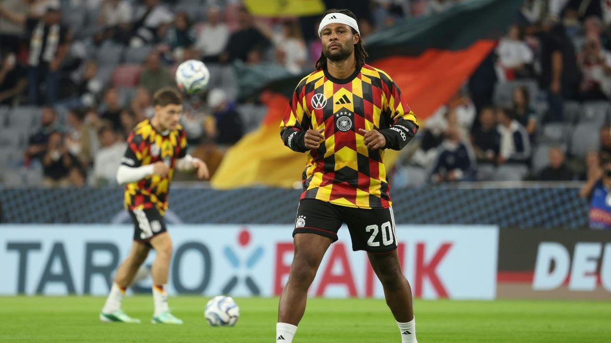 Serge Gnabry vor dem Spiel gegen Serbien