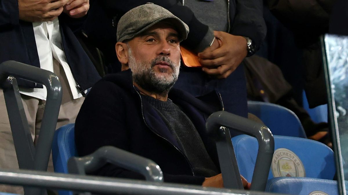 Guardiola auf den Rängen