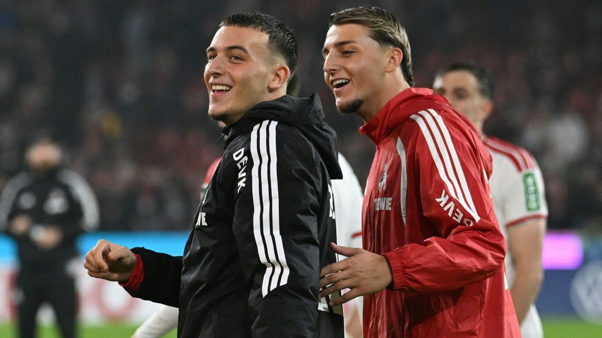Said El Mala nach dem Abpfiff mit seinem Bruder Malek