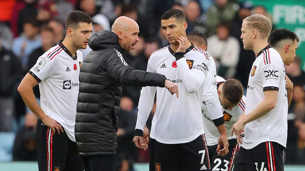 Ronaldo (2.v.r.) bei United gemeinsam mit ten Hag