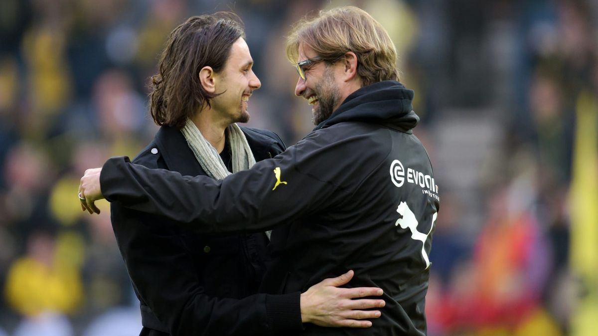 Neven Subotic (l.) mit Jürgen Klopp 2014
