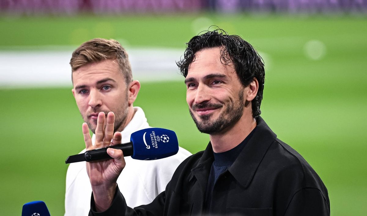 FUSSBALL CHAMPIONS LEAGUE SAISON 2025 2026 Viertelfinal Hinspiel 07.04.2026 Real Madrid - FC Bayern Muenchen TV Experten Christopher Kramer mit Mats Hummels (v.li.) *** FOOTBALL CHAMPIONS LE