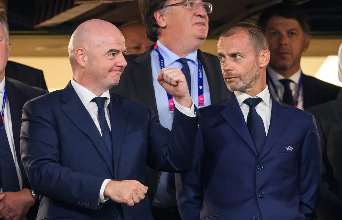 07 Aug - FIFA President Gianni Infantino and UEFA President Aleksander Ceferin 07 Aug 2026 - FIFA President Gianni Infantino and UEFA President Aleksander Ceferin. *** FILE PHOTO *** FIFA Pr