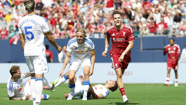 Florian Wirtz bejubelt seinen Treffer gegen Leeds