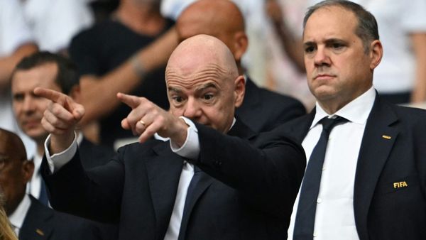 CONCACAF-Präsident Montagliani (r.) und Infantino