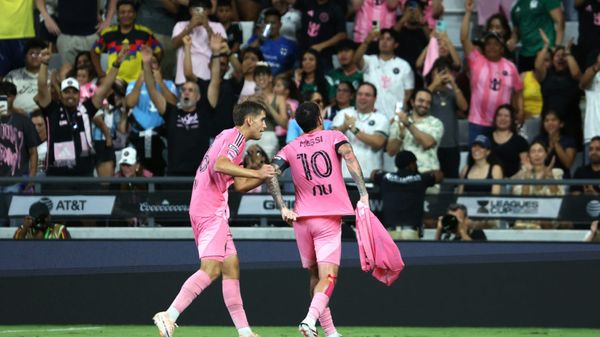 Rodrigo de Paul bejubelt sein Tor im Messi-Trikot