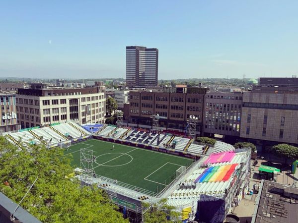 Das Stadion in Essen steht bereit