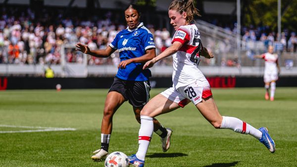 Reena Wichmann (r.) traf für den VfB