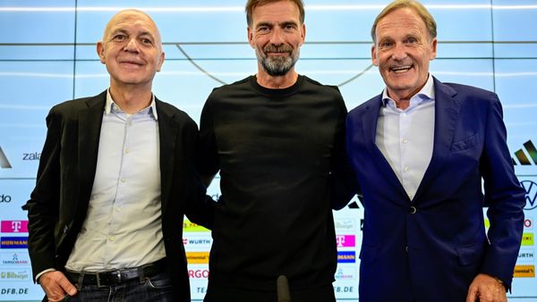Neuendorf, Klopp und DFB-Vize Joachim Watzke