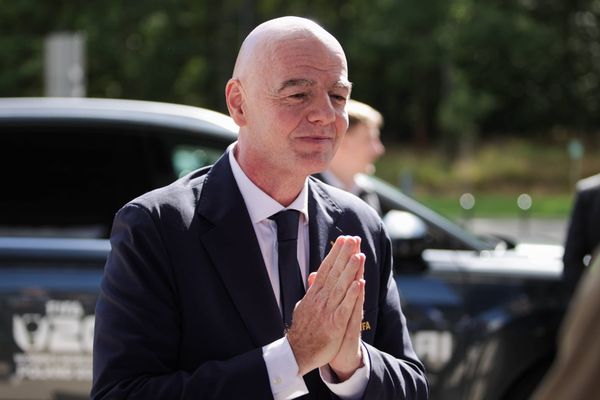 FIFA President Gianni Infantino At FIFA U-20 Women s World In Poland FIFA President Gianni Infantino attends the opening match of the FIFA U-20 Women s World Cup between Poland and Argentina