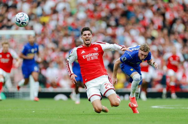 Premier League 2026 27 Arsenal v Chelsea Emirates Stadium 06.09.2026 Kai Havertz of Arsenal and Cole Palmer of Chelsea Premier League 2026 27 Arsenal v Chelsea Emirates Stadium 06.09.2026 Ph