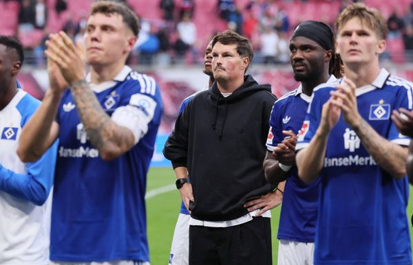 RB Leipzig - Hamburger SV Bundesliga Leipzig, 13.09.2026, Red Bull Arena, Fußball, 1.Bundesliga, 3.Spieltag , RB Leipzig vs. Hamburger SV 5:0 (2:0) , Im Bild:Enttäuschung bei Hamburg nach de