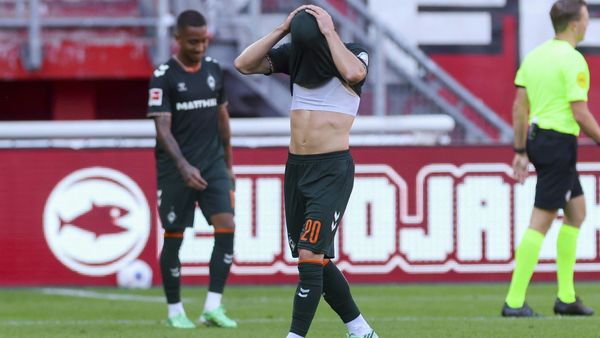 Die Werder-Profis konnten das Debakel kaum ertragen