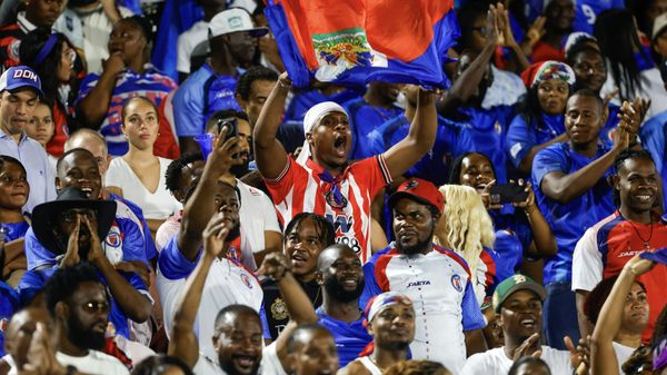 Haitianische Fans im Stadion