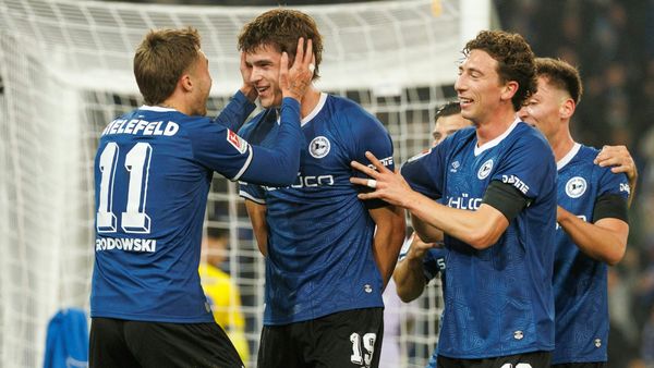 Grodowski (l.) und Großer jubeln zusammen