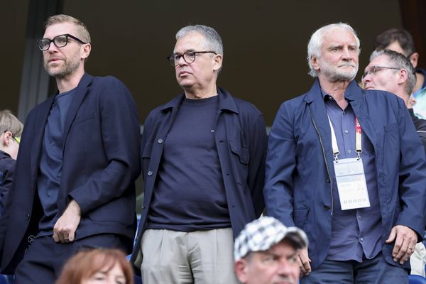 Per Mertesacker Geschaeftsfuehrer Andreas Rettig (Germany) und Direktor Nationalmannschaft Rudi Voeller (Germany) look on during the UEFA Under21 EURO Qualifier, EM, Europameisterschaft betw