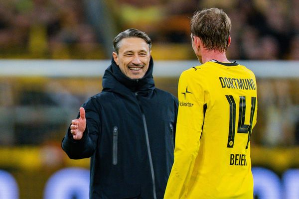 1. Bundesliga, 7. Spieltag, Borussia Dortmund vs. Eintracht Frankfurt am 24.10.2026 Niko Kovac Maximilian Beier WICHTIGER HINWEIS: Gemäß den Vorgaben der DFL und des DFB ist es untersagt, in