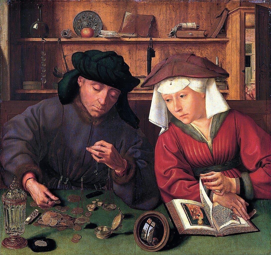 A couple weighing gold