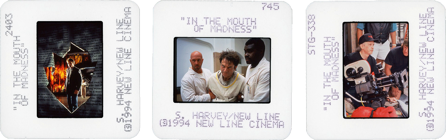 IN THE MOUTH OF MADNESS slides; courtesy of New Line Cinema, Photos by S. Harvey.