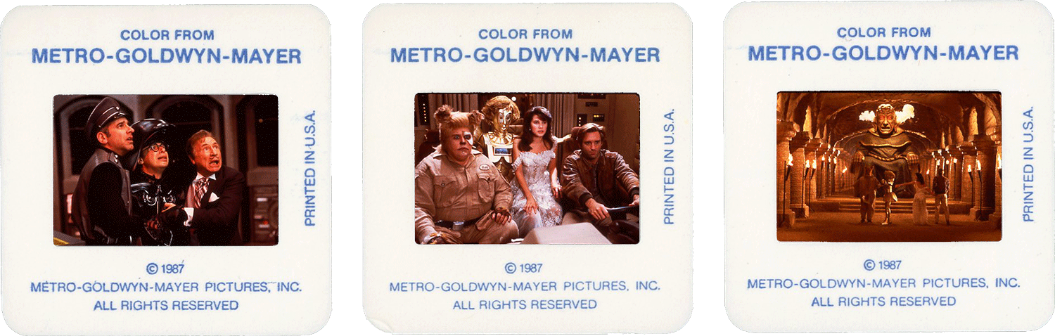 SPACEBALLS slides; courtesy of Metro-Goldwyn-Mayer, Photos by Peter Sorel.