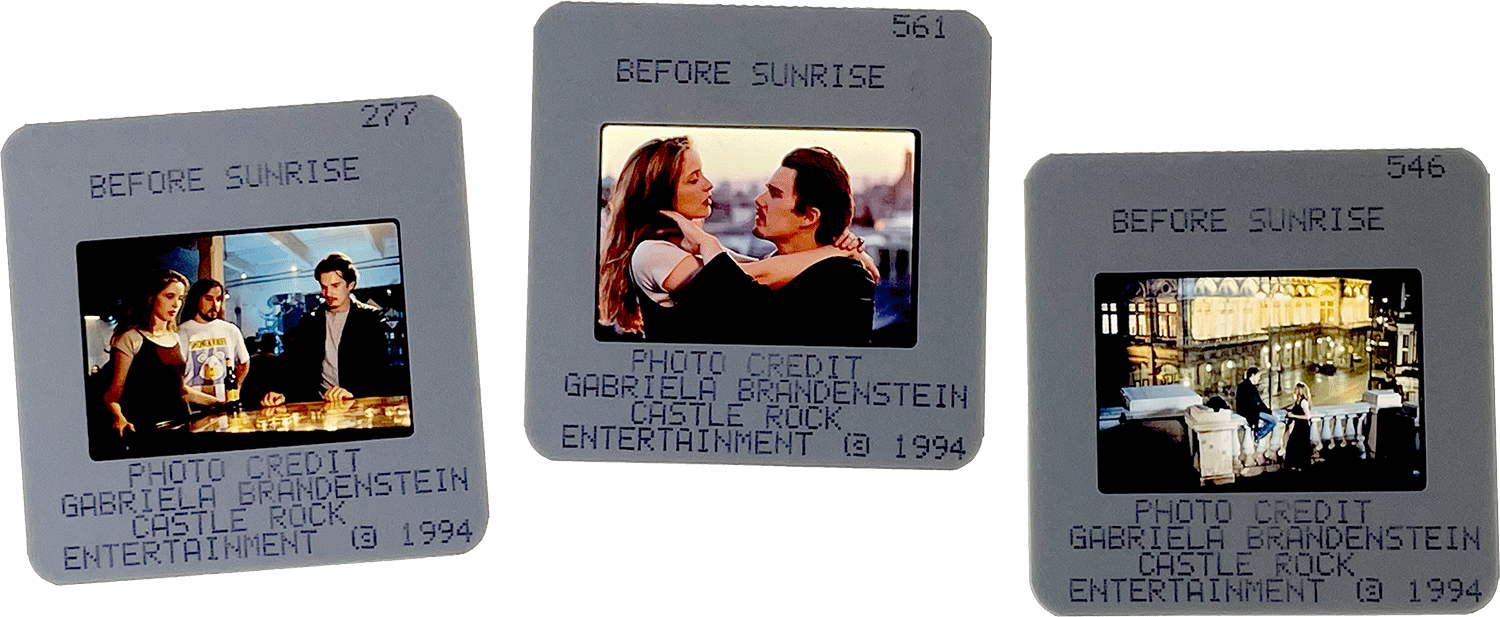 BEFORE SUNRISE slides; courtesy of Castle Rock Entertainment, credit to Gabriela Brandenstein.