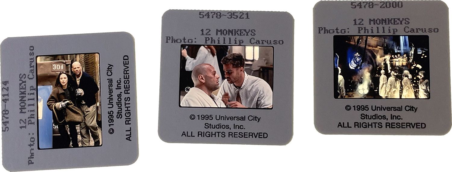 12 MONKEYS slides; courtesy of Universal City Studios, photos by Phillip Caruso.
