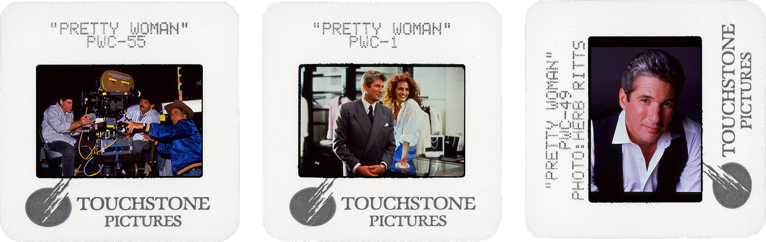 PRETTY WOMAN slides; right photo by Herb Ritts, courtesy of Touchtone Pictures