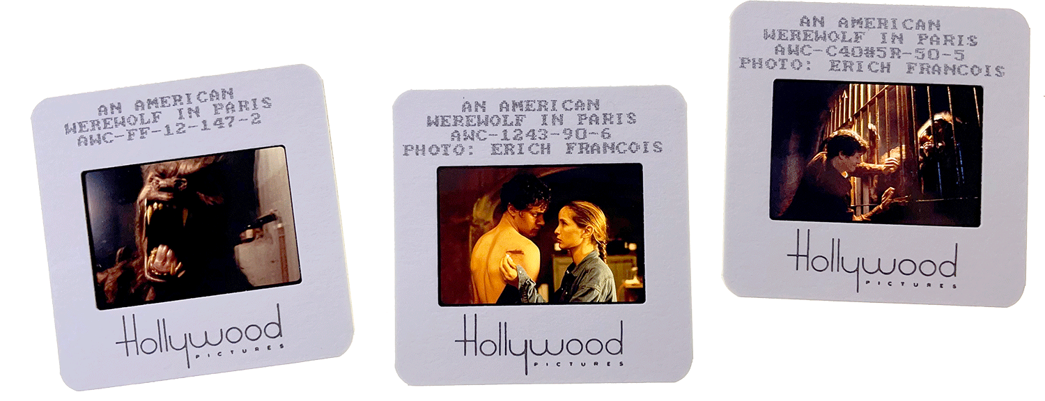 AN AMERICAN WEREWOLF IN PARIS slides; courtesy of Hollywood Pictures, photos by Erich Francois.