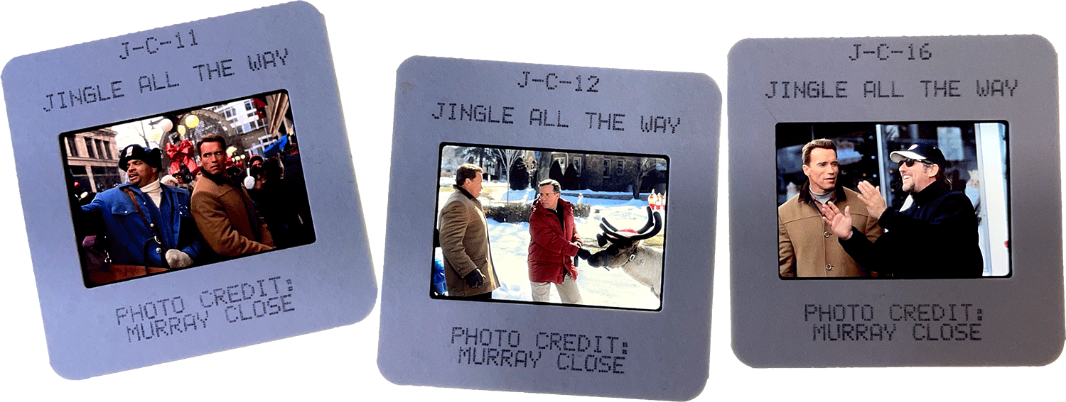 JINGLE ALL THE WAY slides; credit: Murray Close.