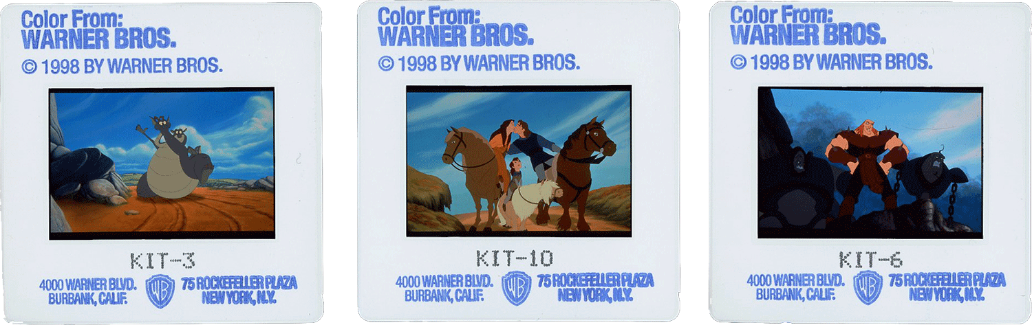 QUEST FOR CAMELOT slides; courtesy of Warner Bros.