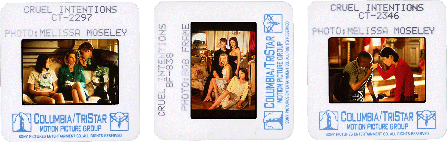 CRUEL INTENTIONS slides; 1 & 3 by Melissa Moseley; 2 by Bob Frame; courtesy of Columbia/TriStar.
