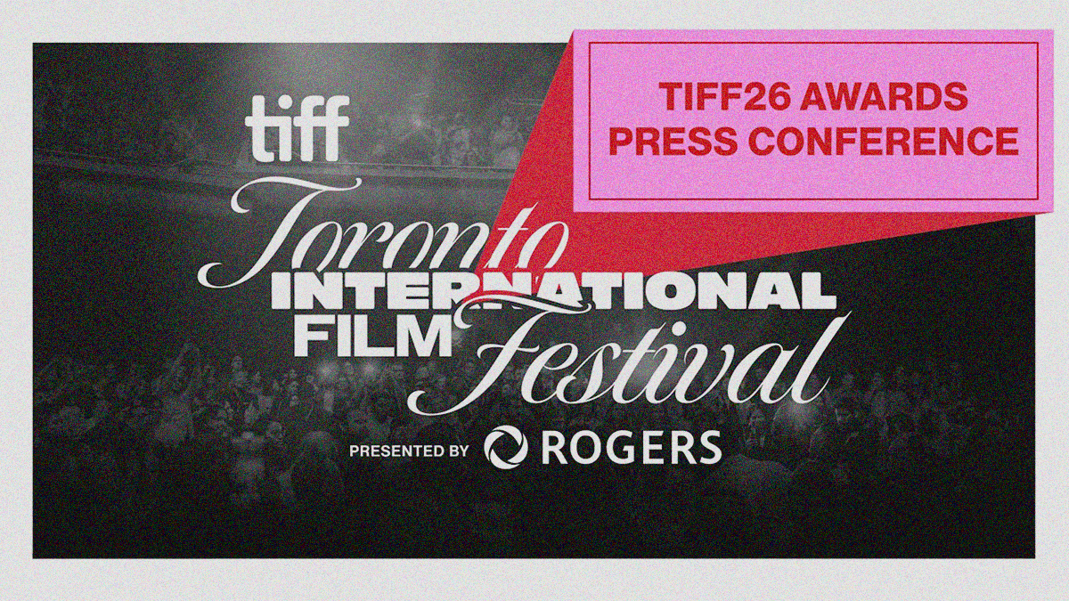 TIFF26 Awards Press Conference graphic with branded logo and "presented by Rogers"